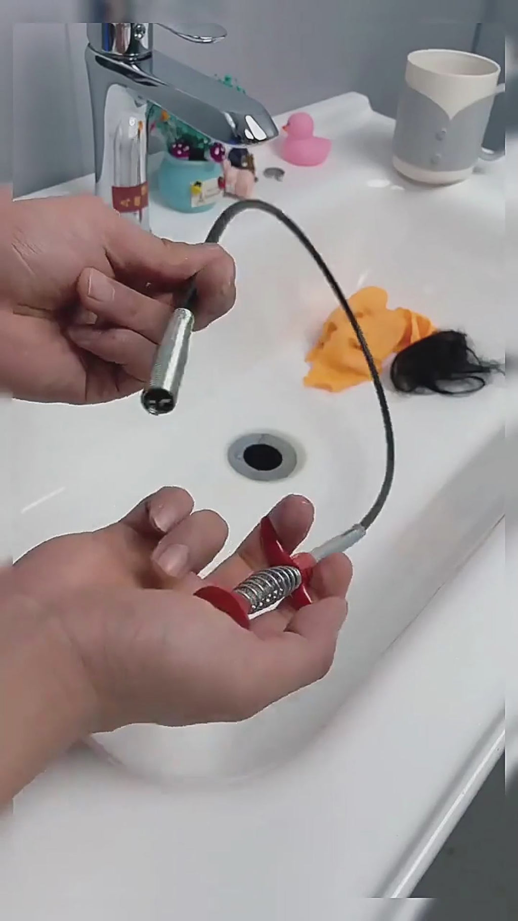 60CM Drain Hair Remover Tool – Unclog Sinks & Drains in Seconds