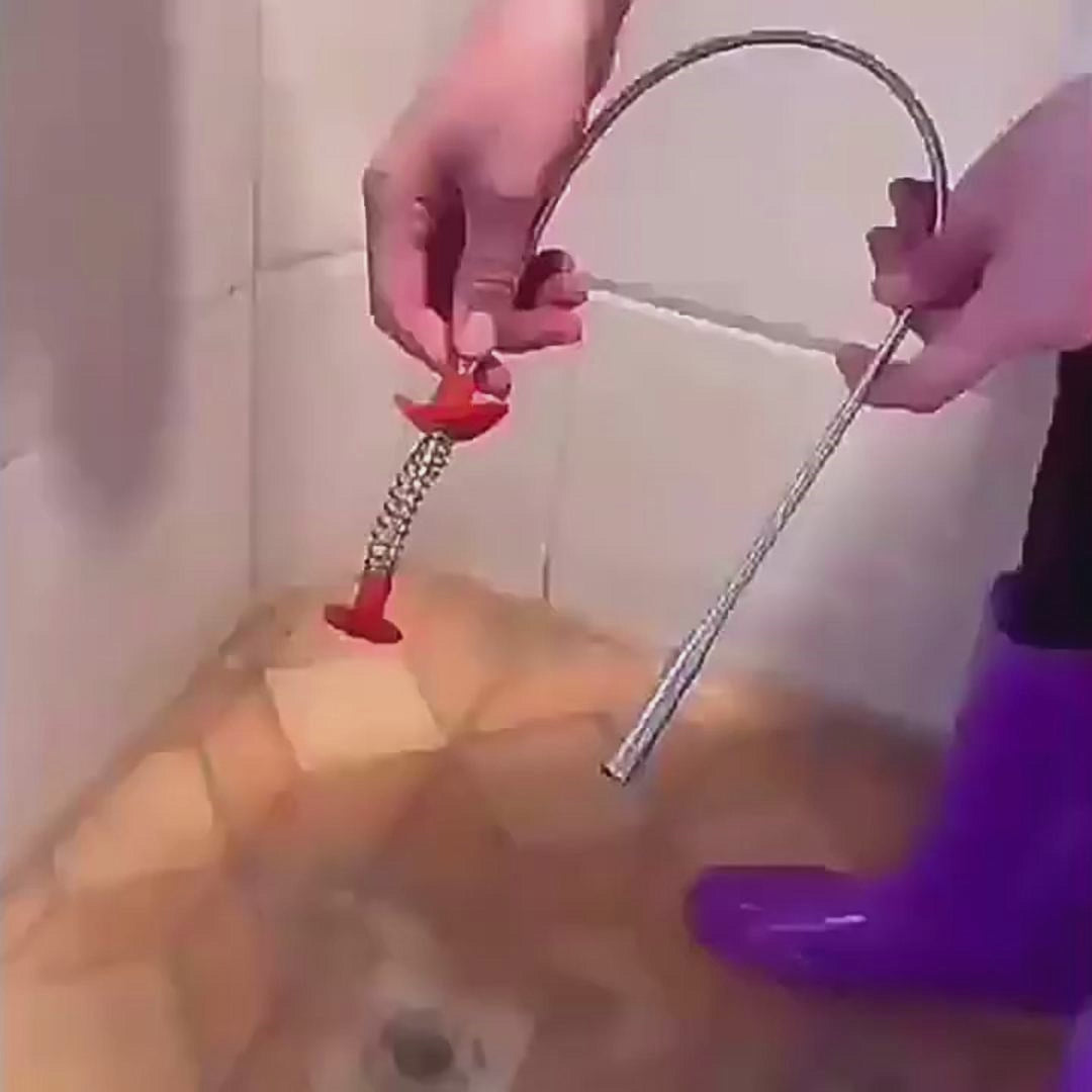 60CM Drain Hair Remover Tool – Unclog Sinks & Drains in Seconds